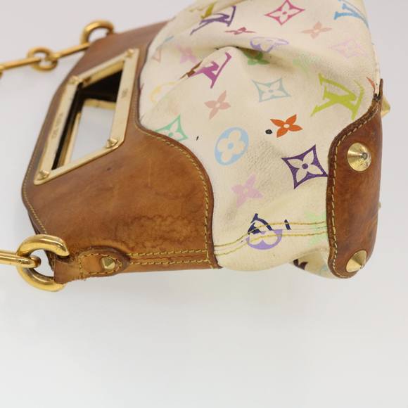 LOUIS VUITTON Monogram Multicolor Judy PM Shoulder Bag White M40257 Auth 43838 - Picture 4 of 16